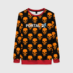 Женский свитшот Portal skull pattern