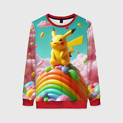 Женский свитшот Пикачу на сладкой планете - нейроарт