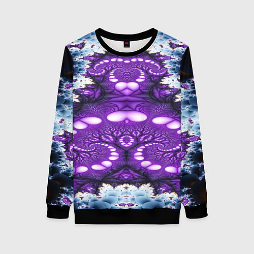 Женский свитшот Абстрактная иллюзия текстура / 3D-Черный – фото 1