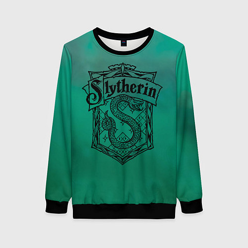 Женский свитшот Факультет Слизерин / 3D-Черный – фото 1
