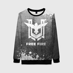 Свитшот женский Free Fire - grey gradient, цвет: 3D-черный