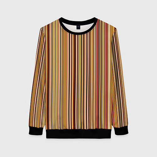 Женский свитшот Полосатость / 3D-Черный – фото 1