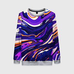 Женский свитшот Разноцветная абстракция разводов