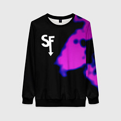 Свитшот женский Sally Face неон краски, цвет: 3D-черный