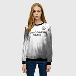 Свитшот женский Tomodachi Game - white gradient посередине, цвет: 3D-черный — фото 2