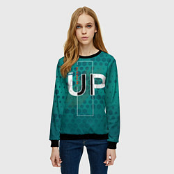 Свитшот женский Мотивационный лозунг, цвет: 3D-черный — фото 2