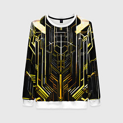 Женский свитшот Gold lines on a black background
