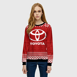 Свитшот женский Новогодний Toyota, цвет: 3D-черный — фото 2