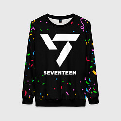 Свитшот женский Seventeen конфети, цвет: 3D-черный