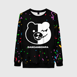 Свитшот женский Danganronpa конфети, цвет: 3D-черный