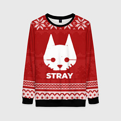 Свитшот женский Новогодний Stray, цвет: 3D-черный