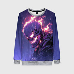 Свитшот женский Ghost Rider - Neon rain, цвет: 3D-меланж