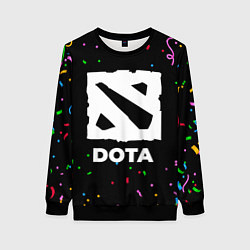 Свитшот женский Dota конфети, цвет: 3D-черный