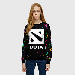 Свитшот женский Dota конфети, цвет: 3D-черный — фото 2