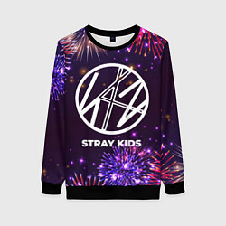 Свитшот женский Праздничный Stray Kids, цвет: 3D-черный