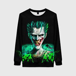 Свитшот женский Безумный клоун Джокер, цвет: 3D-черный