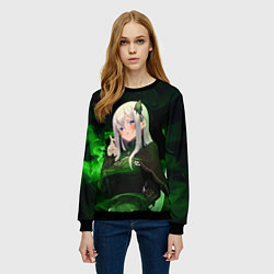 Свитшот женский Ехидна Re:Zero, цвет: 3D-черный — фото 2