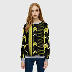 Свитшот женский Закулисье классика на чёрном фоне, цвет: 3D-меланж — фото 2