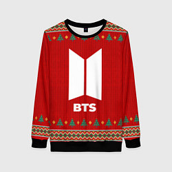 Свитшот женский BTS new year, цвет: 3D-черный