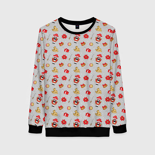 Женский свитшот Щелкунчик и игрушки / 3D-Черный – фото 1