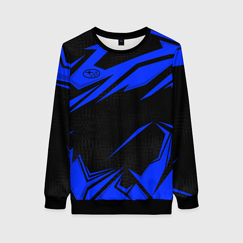 Женский свитшот Субару - синий / 3D-Черный – фото 1