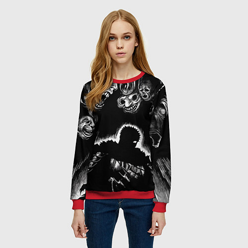 Женский свитшот Guts in the dark / 3D-Красный – фото 3