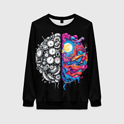 Женский свитшот Правое и левое полушарие