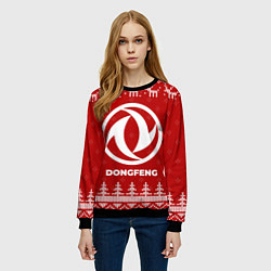 Свитшот женский Новогодний Dongfeng с оленями, цвет: 3D-черный — фото 2