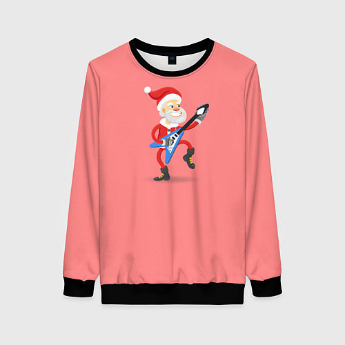 Женский свитшот Санта отжигает / 3D-Черный – фото 1