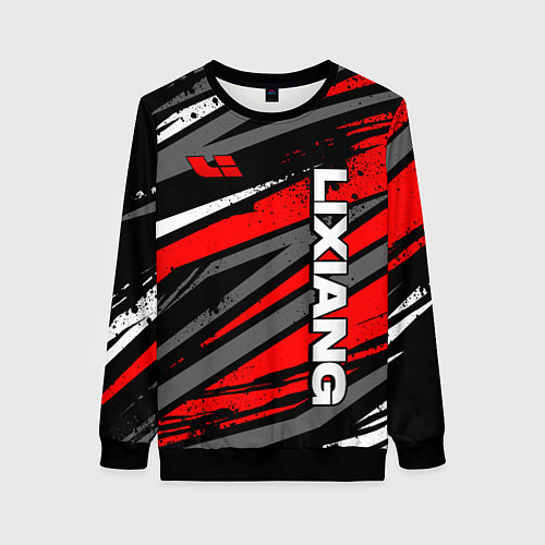 Женский свитшот Lixiang - агрессивный красный / 3D-Черный – фото 1