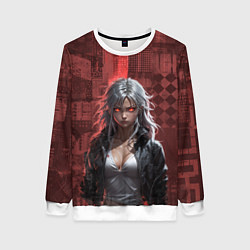 Женский свитшот Девушка с прожигающим взглядом