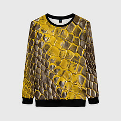 Свитшот женский Красивая кожа змеи, цвет: 3D-черный