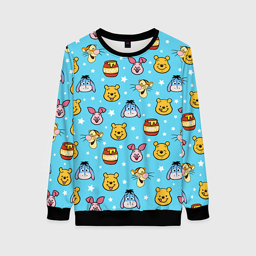 Женский свитшот Винни Пух / 3D-Черный – фото 1