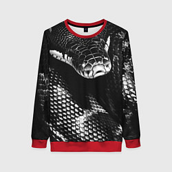 Женский свитшот Черно-белая змея