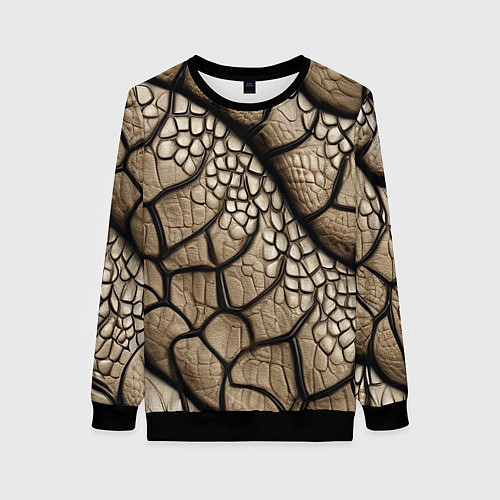 Женский свитшот Найди змею / 3D-Черный – фото 1