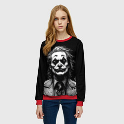 Свитшот женский Joker - clown, цвет: 3D-красный — фото 2