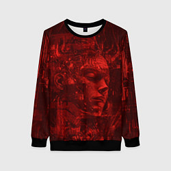 Свитшот женский Спящий андроид, цвет: 3D-черный