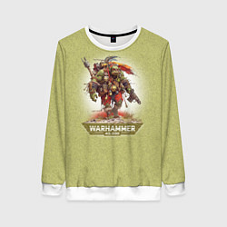 Свитшот женский Воин орк Warhammer, цвет: 3D-белый