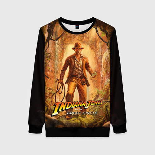 Женский свитшот Инди Indiana Jones and the great circle / 3D-Черный – фото 1