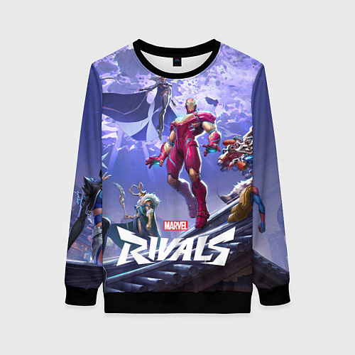 Женский свитшот Герои Marvel rivals / 3D-Черный – фото 1