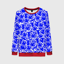 Свитшот женский Nirvana logo blue, цвет: 3D-красный