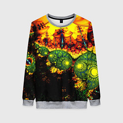 Свитшот женский Абстракция осколки, цвет: 3D-меланж