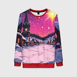 Женский свитшот Закат рождества