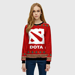 Свитшот женский Dota new year, цвет: 3D-черный — фото 2