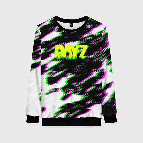 Женский свитшот Dayz кислотные краски / 3D-Черный – фото 1
