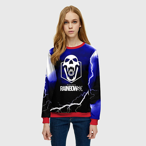 Женский свитшот Rainbow six storm / 3D-Красный – фото 3