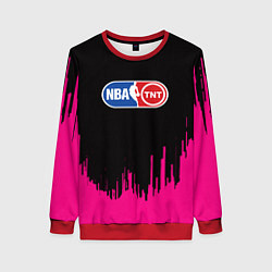 Свитшот женский NBA розовые краски, цвет: 3D-красный