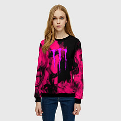 Свитшот женский Monster energy fire pink, цвет: 3D-черный — фото 2