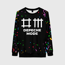 Свитшот женский Depeche Mode конфети, цвет: 3D-черный