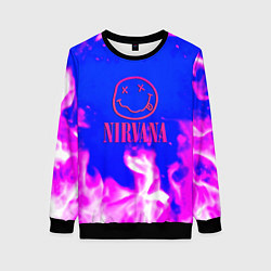 Женский свитшот Nirvana neon flame